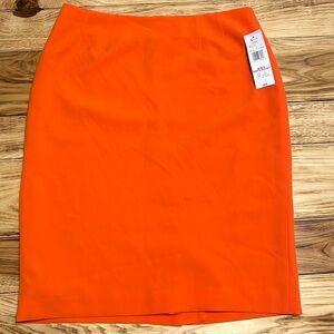 Evan Picone Bold Orange Pencil Skirt
